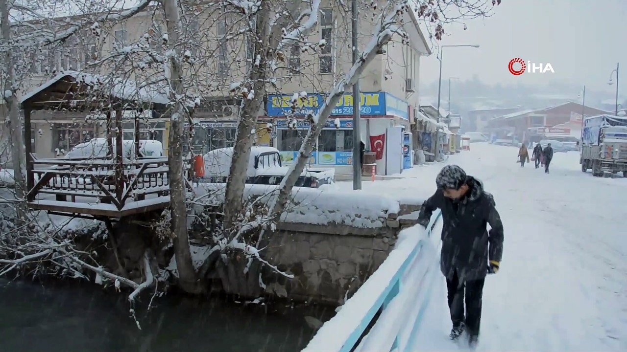 Darende ilçesinde kar sevinci