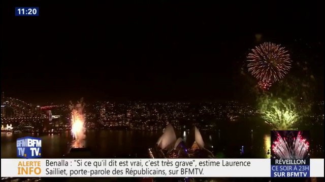 2019 arrive Il n'est encore que 21h30 à Sydney mais le spectacle a déjà commencé