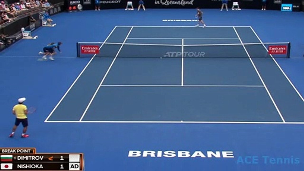 Yoshito Nishioka vs Grigor Dimitrov  Highlights   ATP 250 - Brisbane