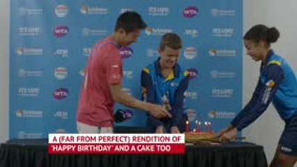 لقطة: تنس: هديّة مميّزة لكي نيشيكوري في عيد ميلاده الـ29