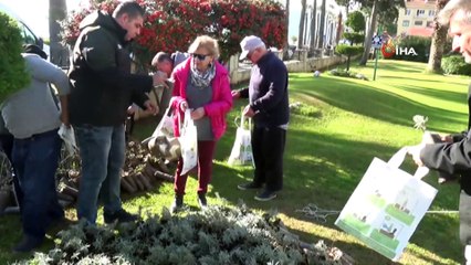 Yılbaşı ağacı yapılmak için kesilen fidanlara dikkat çekmek 3500 adet fidan dağıtıldı