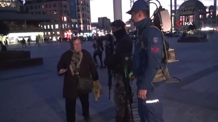 Taksim Meydanı'nda Drone Savar'lı Önlem