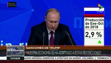 Putin: Economía rusa se ha adaptado al entorno internacional