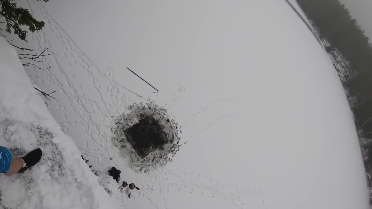 Ce fou saute de 11m de haut dans un trou dans la banquise ! Dans l'eau gelée...
