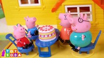 Peppa Pig Family House Television Playground Red Car Toy Soda
