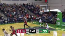 Dallas Lauderdale flies in for the alley-oop slam