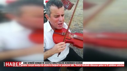 Görme engelli İBRAHİM YILMAZ kemanı ve ısırgan otu