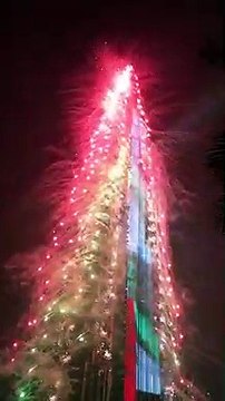 New Year Celebrations 2019 Fireworks at Burj Khalifa,Dubai, United Arab Emirates.
