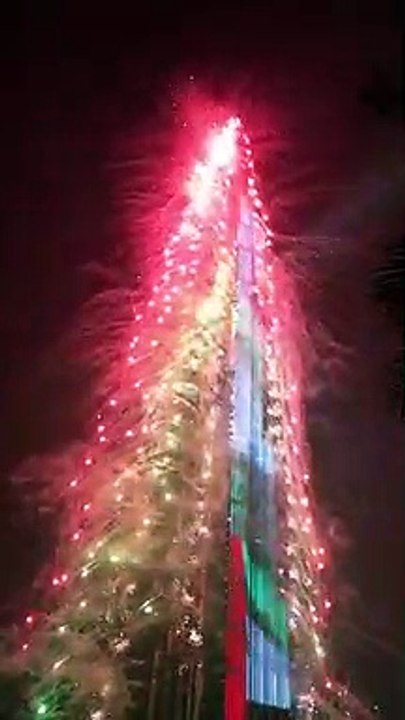 New Year Celebrations  2019 Fireworks at Burj Khalifa,Dubai, United Arab Emirates.