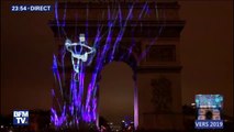 L'équipe de France championne du monde de football célébrée lors du spectacle visuel sur l'Arc de Triomphe ⭐⭐