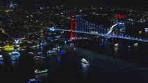 İstanbul Boğazı'nda 2019 Coşkusu Havadan Görüntülendi