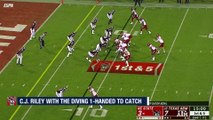 NC State WR C.J. Riley Makes An Amazing Diving 1-Handed TD Catch