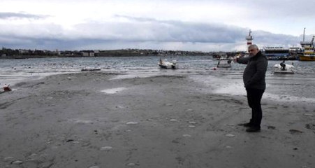 Marmara Ereğlisi'nde Korkutan Manzara! Deniz, 20 Metre Çekildi