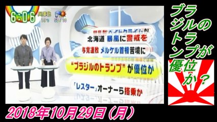 23-3 Zip !、ブラジルのトランプが優位か？菜々子の独り言　2018年10月29日(月）
