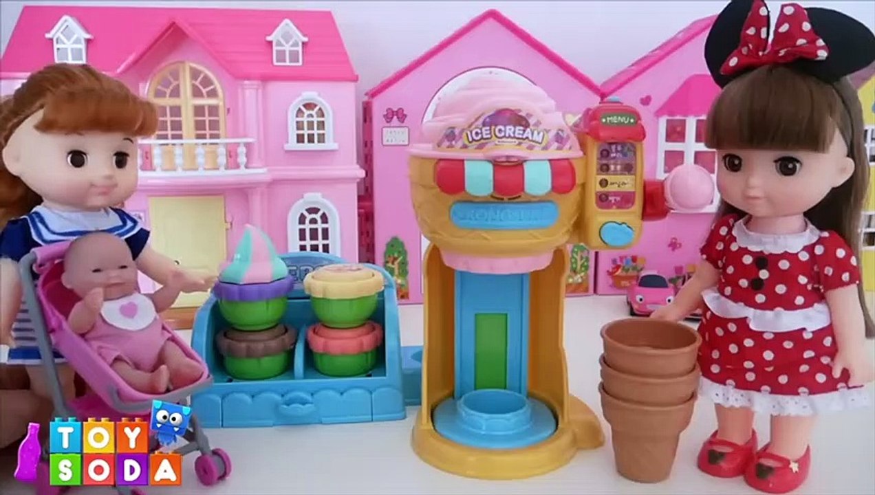 Baby Doll  Refrigerator Food Cooking Time Kitchen Pay Toy Soda