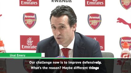 Download Video: Our challenge is to improve defensively - Emery