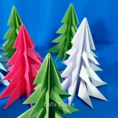 6 Idea Easy Paper Christmas Decorations Christmas Tree Making With Color Paper CaTa Crafts