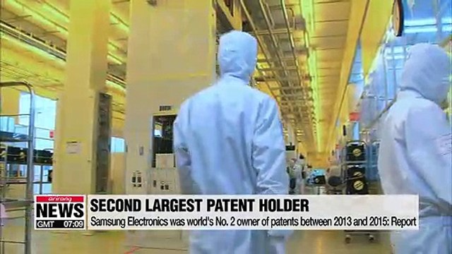 Samsung Electronics was world's No. 2 owner of patents between 2013 and 2015: Report