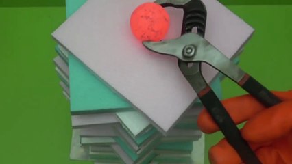 EXPERIMENT Glowing 1000 degree METAL BALL vs STYROFOAM