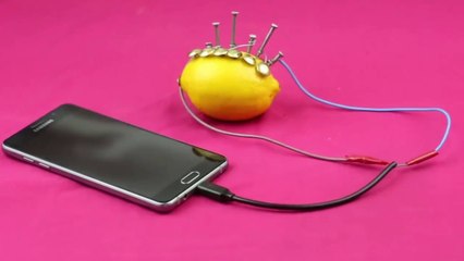 Charge Phone with lemon 10 second 100%