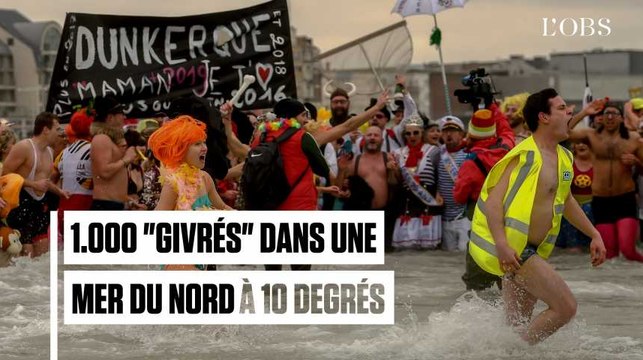 Dunkerque : 1.000 givrés se baignent dans la Mer du Nord pour débuter 2019