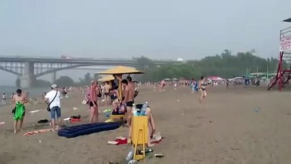 A sudden hail storm in Russia (Novosibirsk) 12.07.2014