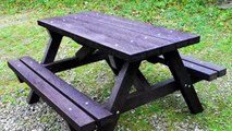 Plastic Picnic Table With Attached Benches