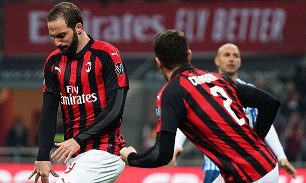 Gol Pipita, Spal KO a San Siro