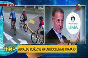 Jorge Muñoz: alcalde de Lima llegó a la Municipalidad en bicicleta