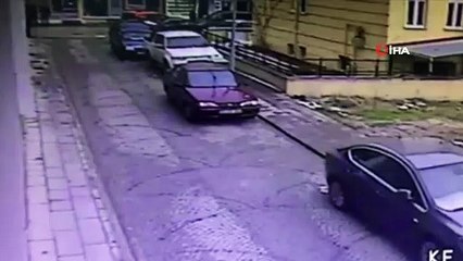 Bozüyük'te iki aile arasında çıkan kavgada silahlar konuştu...O anlar kamerada