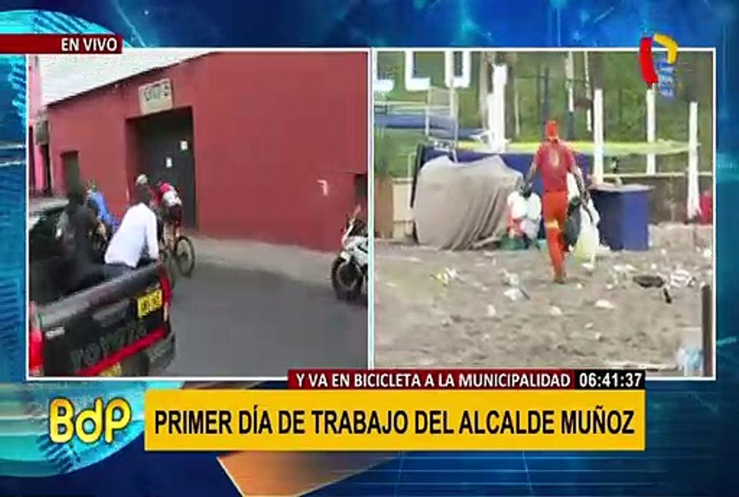 Jorge Muñoz: alcalde de Lima llegó a la Municipalidad en bicicleta