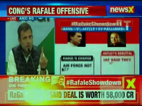 Congress President Rahul Gandhi addresses media over Rafale row; escalates Parrikar's tape attack
