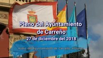 Pleno ordinario del Ayuntamiento de Carreño, Asturias 27 de diciembre 2018