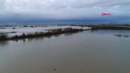 Antalya Sağanak Sonrası Tarım Alanları ve Kamp Sahalarını Su Bastı