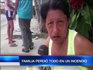 Familia perdió todo en un incendio en Manta