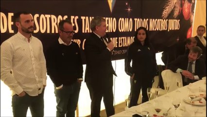 El discurso de Manuel Vizcaíno y el brindis por el nuevo año