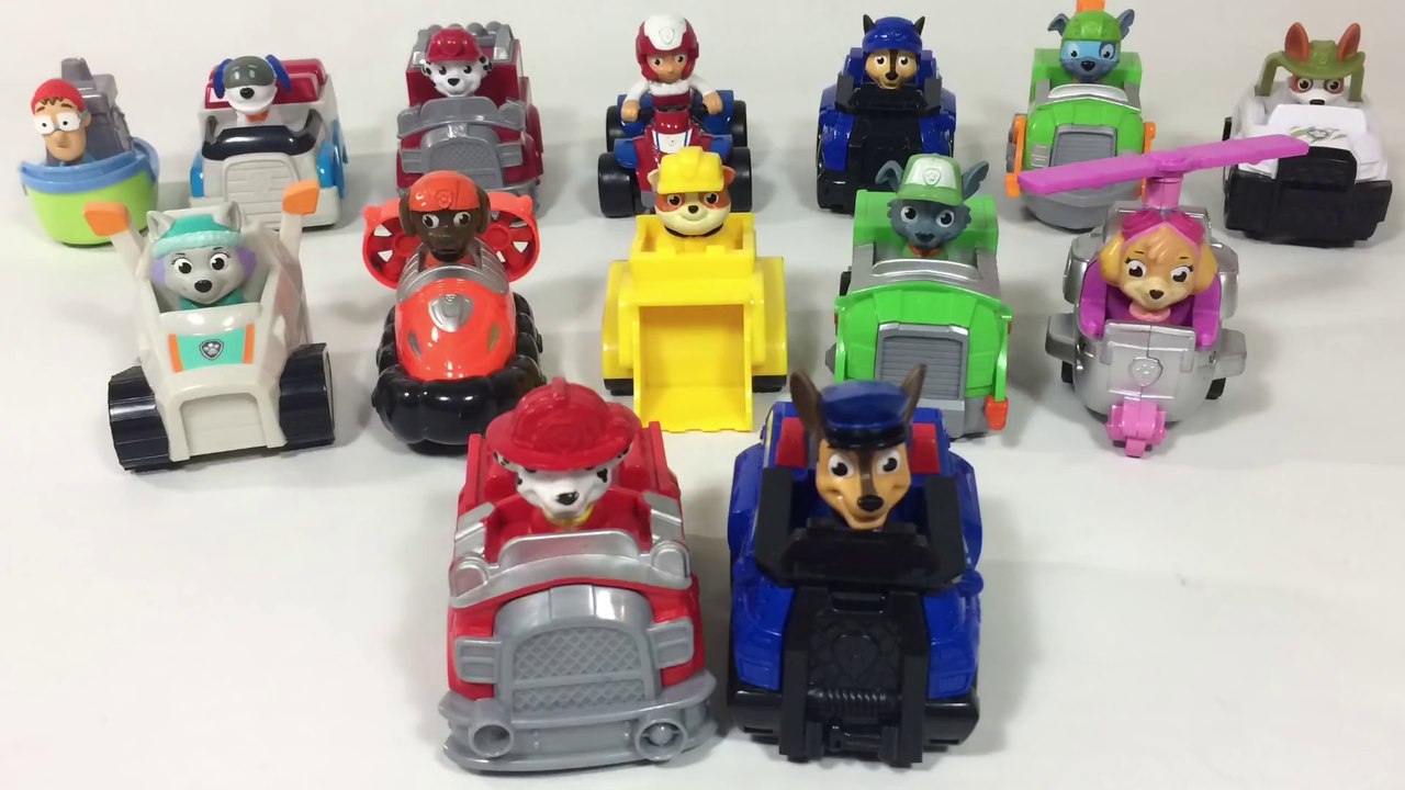 14 Paw Patrol RACERS COLLECTION 2017 Chase Marshall Everest Rubble Rocky Skye || Keith's Toy Box