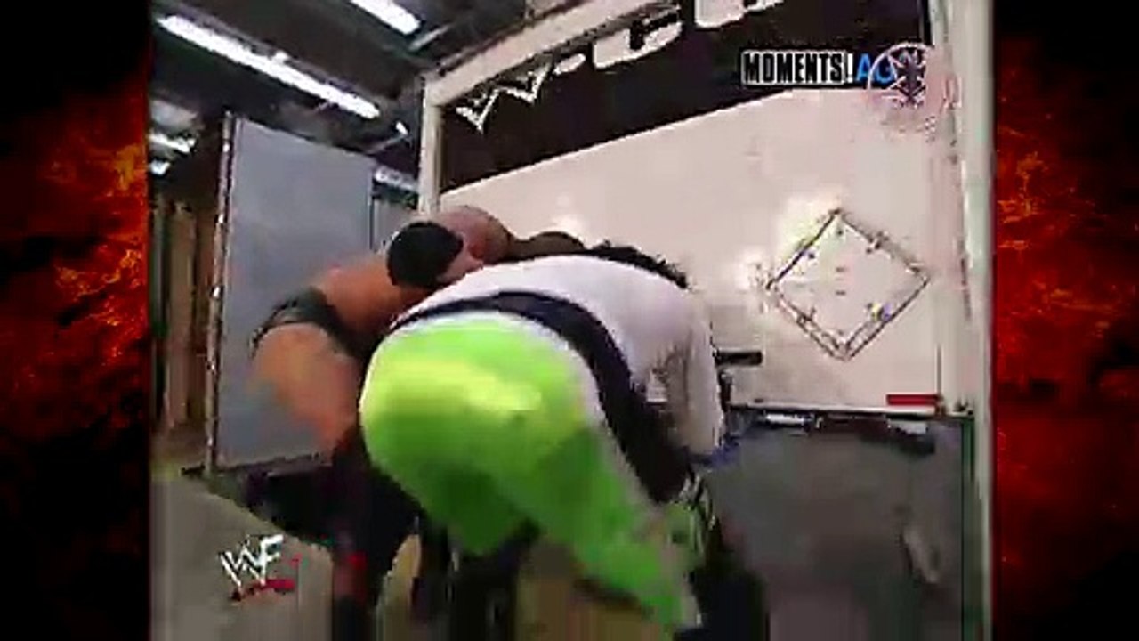 Kane Attacks Triple H & X-Pac & Gets Locked into an 18 Wheeler Trailer! 3/16/00