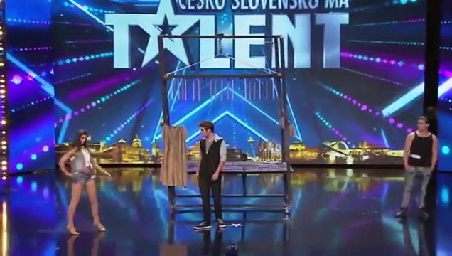 Magic Stunt Gone Wrong! ČESKO SLOVENSKO MÁ TALENT Magicians Got Talent