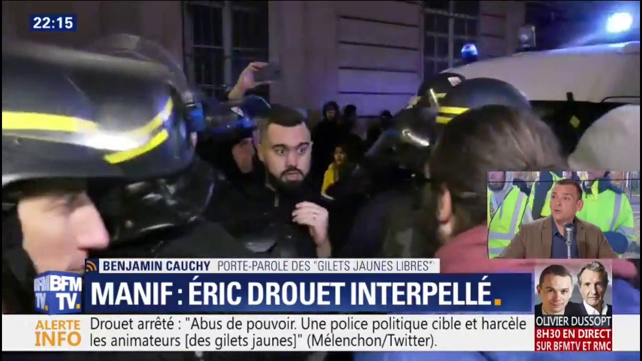 Interpellation d'Éric Drouet : "Il y a un acharnement systématique" selon Benjamin Cauchy