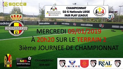 Annonce des matchs de la 3ième journée de championnat de la D2 G Nationale de Liège