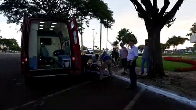 Siate atende vítima de queda na Rua Rui Barbosa