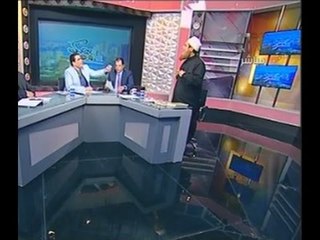 انسحاب السلفي محمود عامر عالهواء بعد تكفيره مقدم البرنامج وتراشق والمعدين يتركون الاستوديو