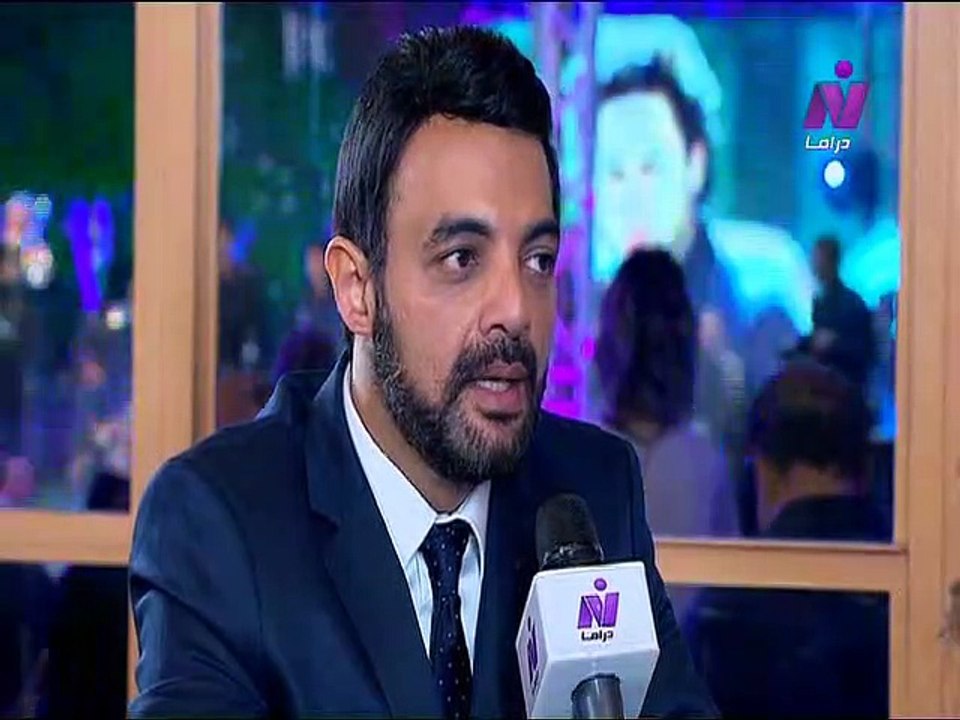 لقاء مع  الفنان عمرو محمود ياسين بعد تكريمه فى حفل تكريم نجوم الدراما 2018