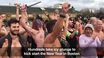 Hundreds ring in 2019 by plunging into icy waters in Boston