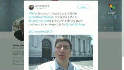 Presentará pdte peruano proyecto de ley para declarar emergencia en MP