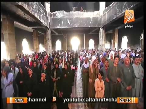 حصري أول صلاه بكنيسة دلجا بعد تطهيرها من الارهابيين