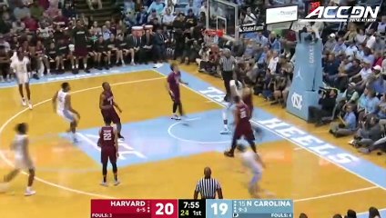 Harvard vs. North Carolina Basketball Highlights (2018-19)