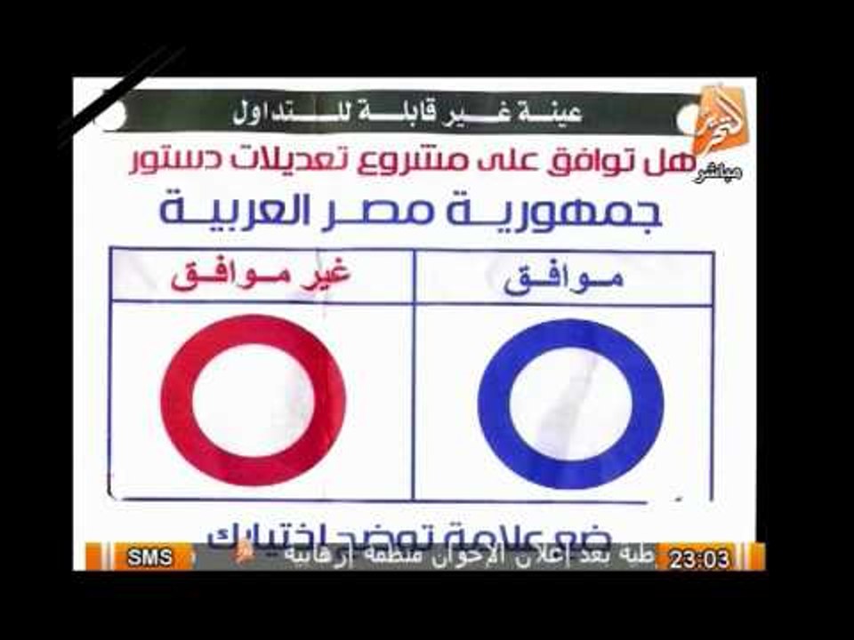 حصريا ورقة الإستفتاء على التعديلات على الدستور لبرنامج الشعب يريد