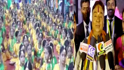 ஆந்திர மாநில  உலக சாதனையை முறியடித்த தமிழக பள்ளி மாணவிகள்